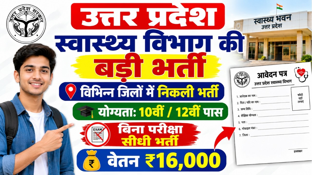 स्वास्थ्य विभाग भर्ती 2026 | 10th Pass Govt Jobs | Health Department New Vacancy 2026 |