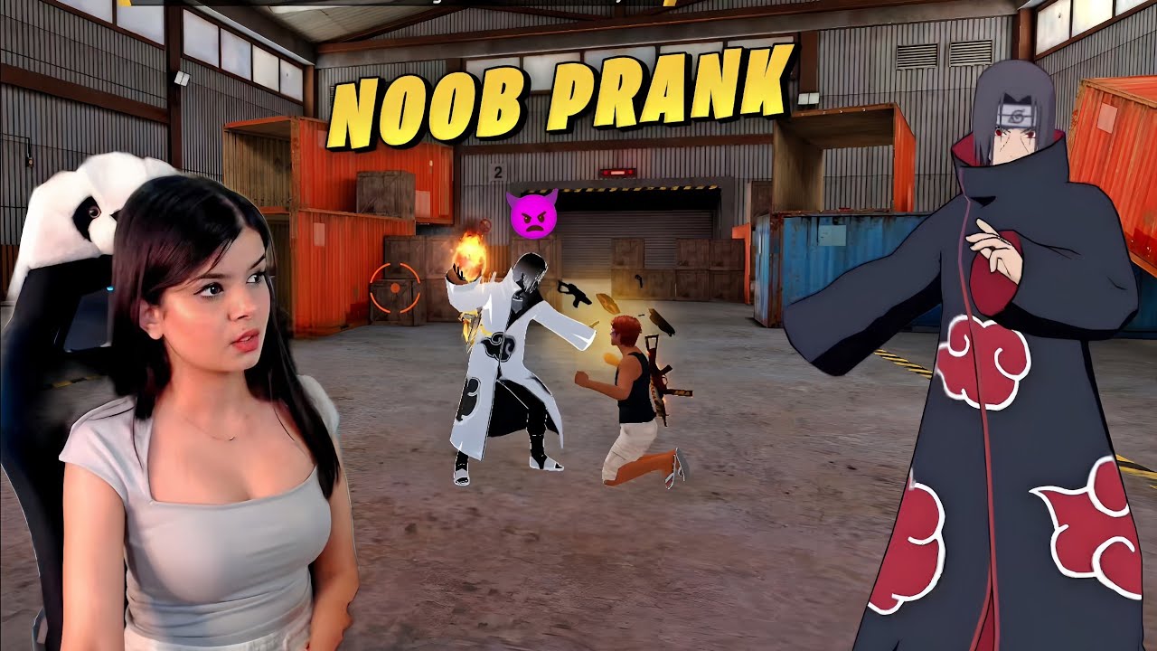 Noob Prank ITACHI BUNDLE On Cute Girl 😍 Worldchat Girl DJ ADAM Revenge 👿 - Garena Free Fire