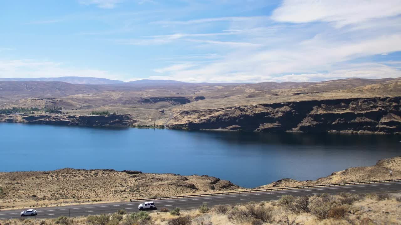 Columbia River Gorge Highway Stock Video