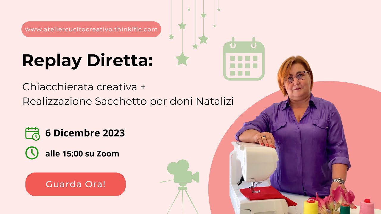 Replay Diretta Gratuita di cucito: Tema Natalizio