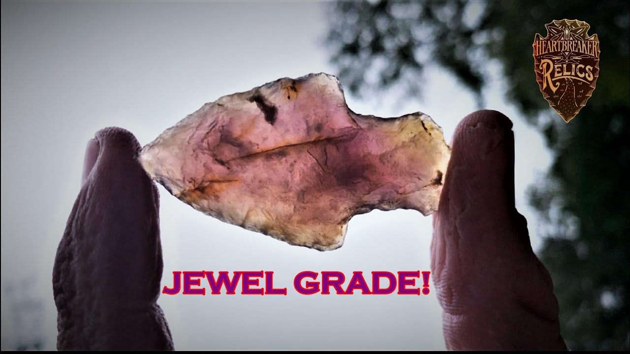 Beautiful Jewel Grade Artifact Plus 14 More Found In Hole In Bottom Of A Creek - Arrowhead Hunting