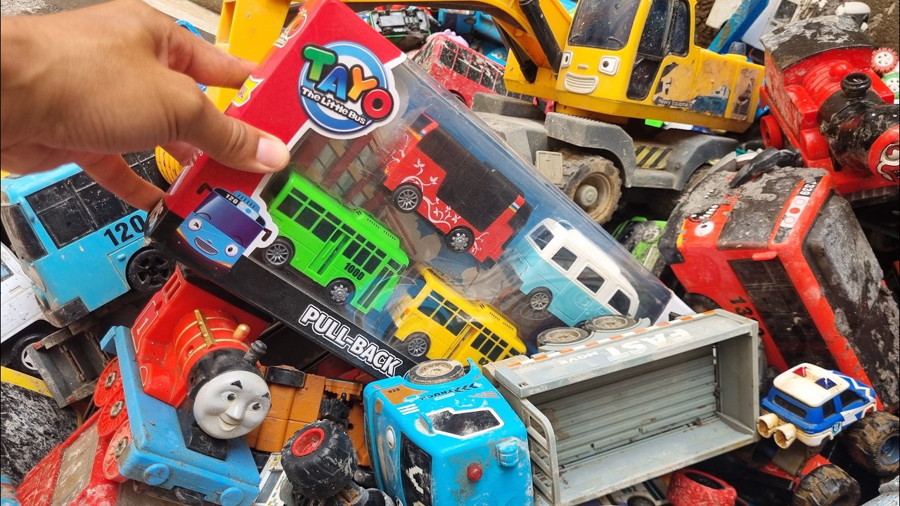 WOW!!! Cari Mobil Mobilan Baru, Tayo Oleng, Truk Oleng, Bus Laba Laba Tayo, McQueen Cars