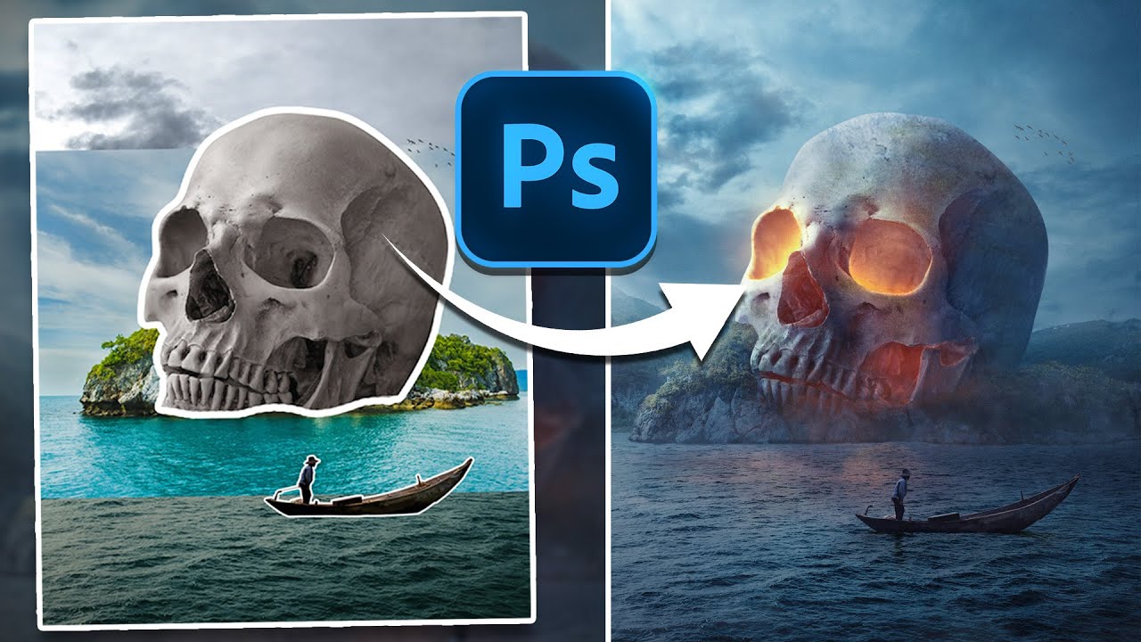 The maysteroy island of skull | Photoshop manipulation