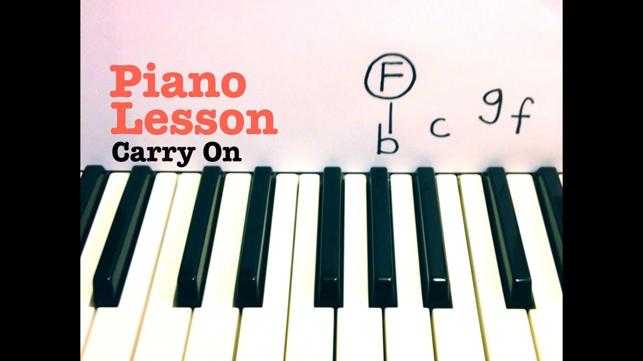 Carry On- Piano Lesson- Fun.  (Todd Downing)