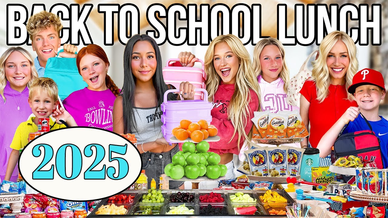 *NEW* FiRST DAY OF SCHOOL LUNCH for my 10 KiDS!! 🍎 BACK TO SCHOOL 2025!