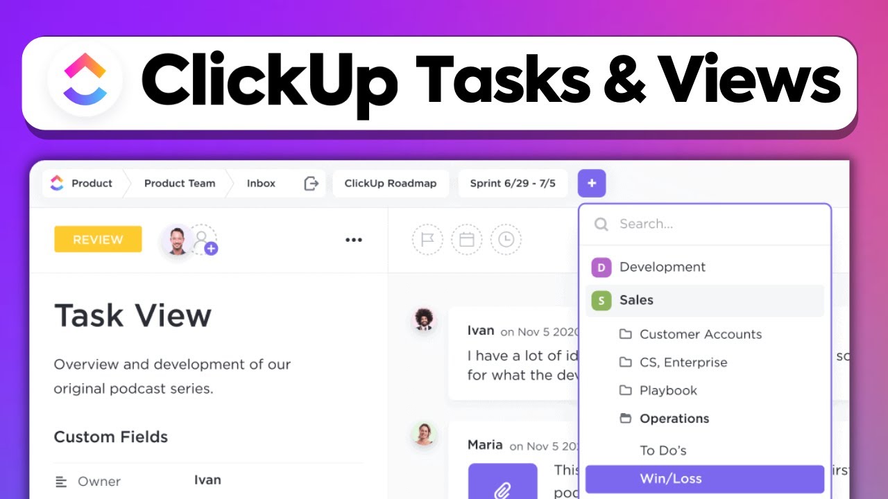 ClickUp TASKS and VIEWS | ClickUp Tutorial