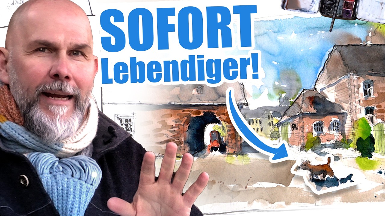 SO wird dein URBAN SKETCHING ganz einfach LEBENDIGER! | Malte Wulf