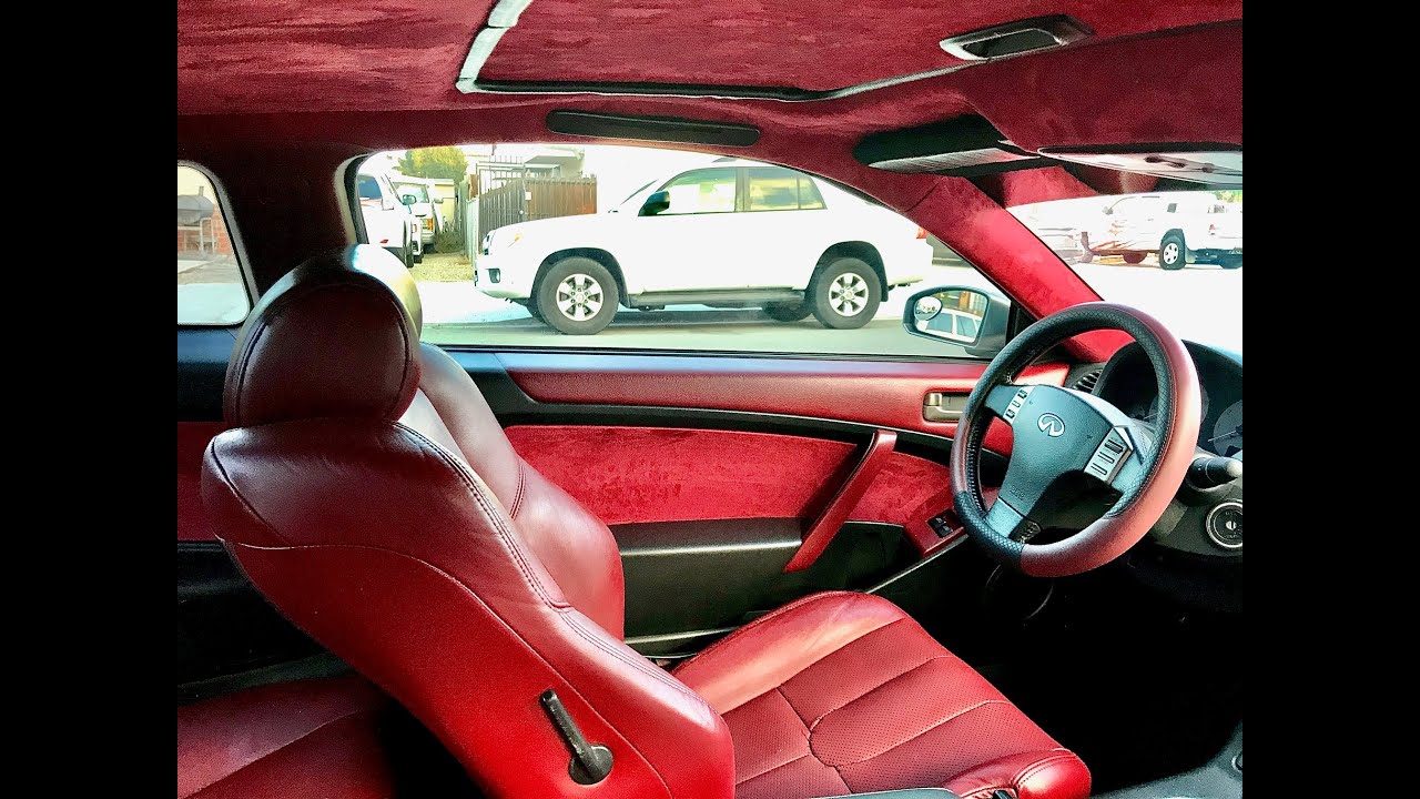 Infiniti G35 Gets A DIY Custom Interior! Paint, Suede, & Manicci Diamond Floor Mats