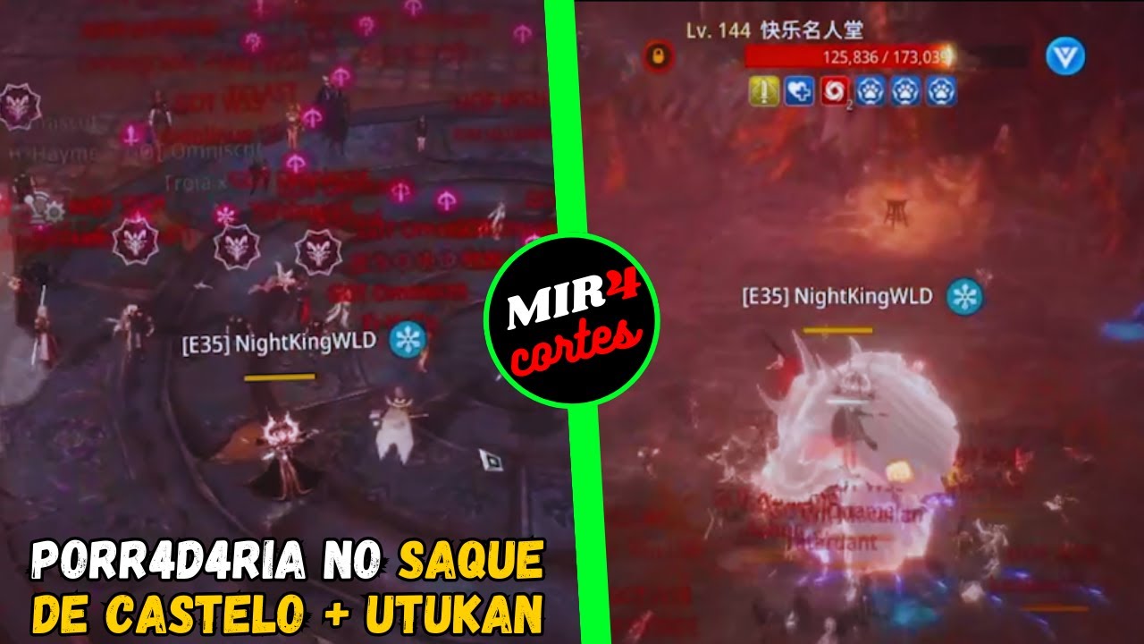 QUEBRA P4U NO SAQUE DE CASTELO NO EU + UTUKAN &rarr; MIR4 CORTES