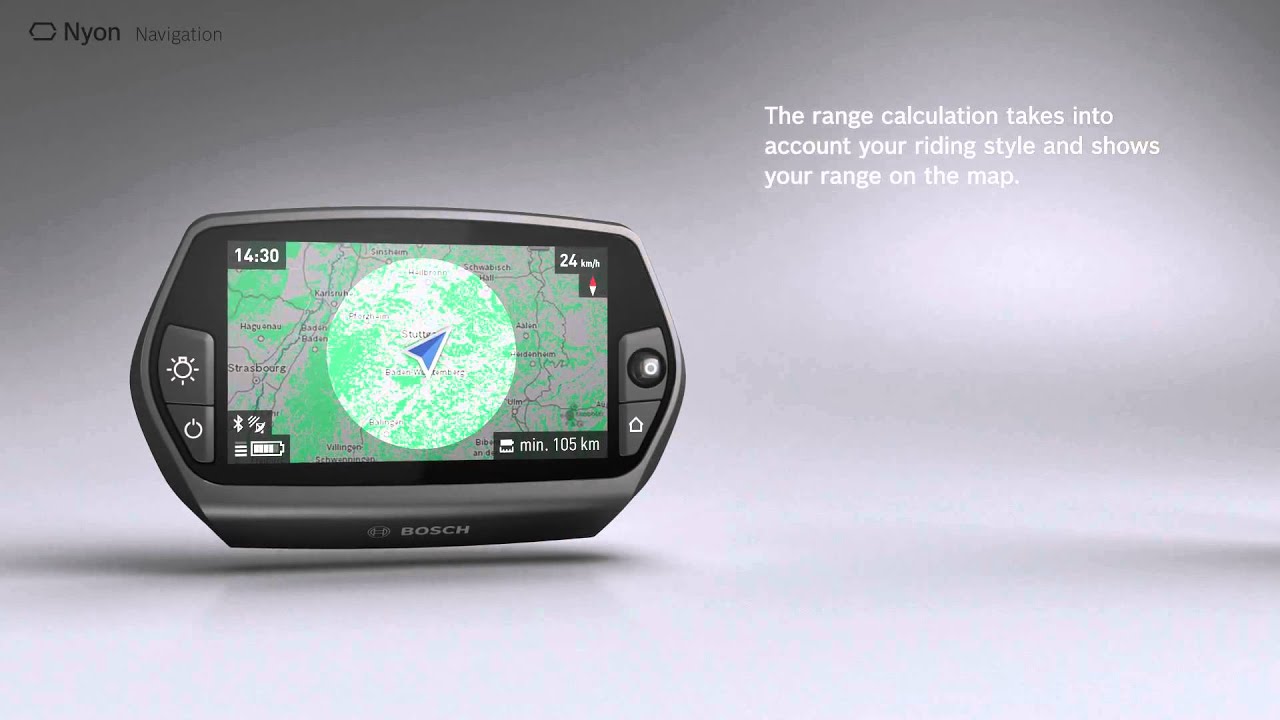 Bosch Nyon eBike on board computer - Navigation
