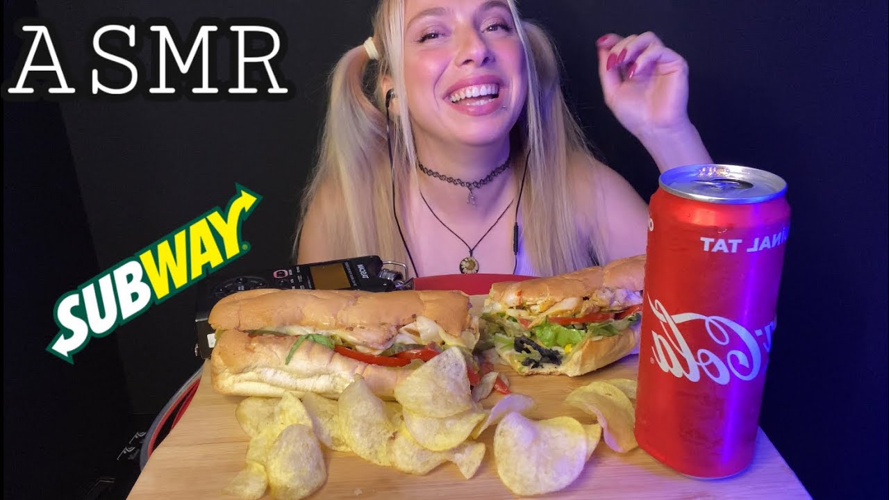 TÜRKÇE ASMR | SUBWAY SANDVİÇ MUKBANG | SINAVA HOCAMLA GİRDİM😳🔫