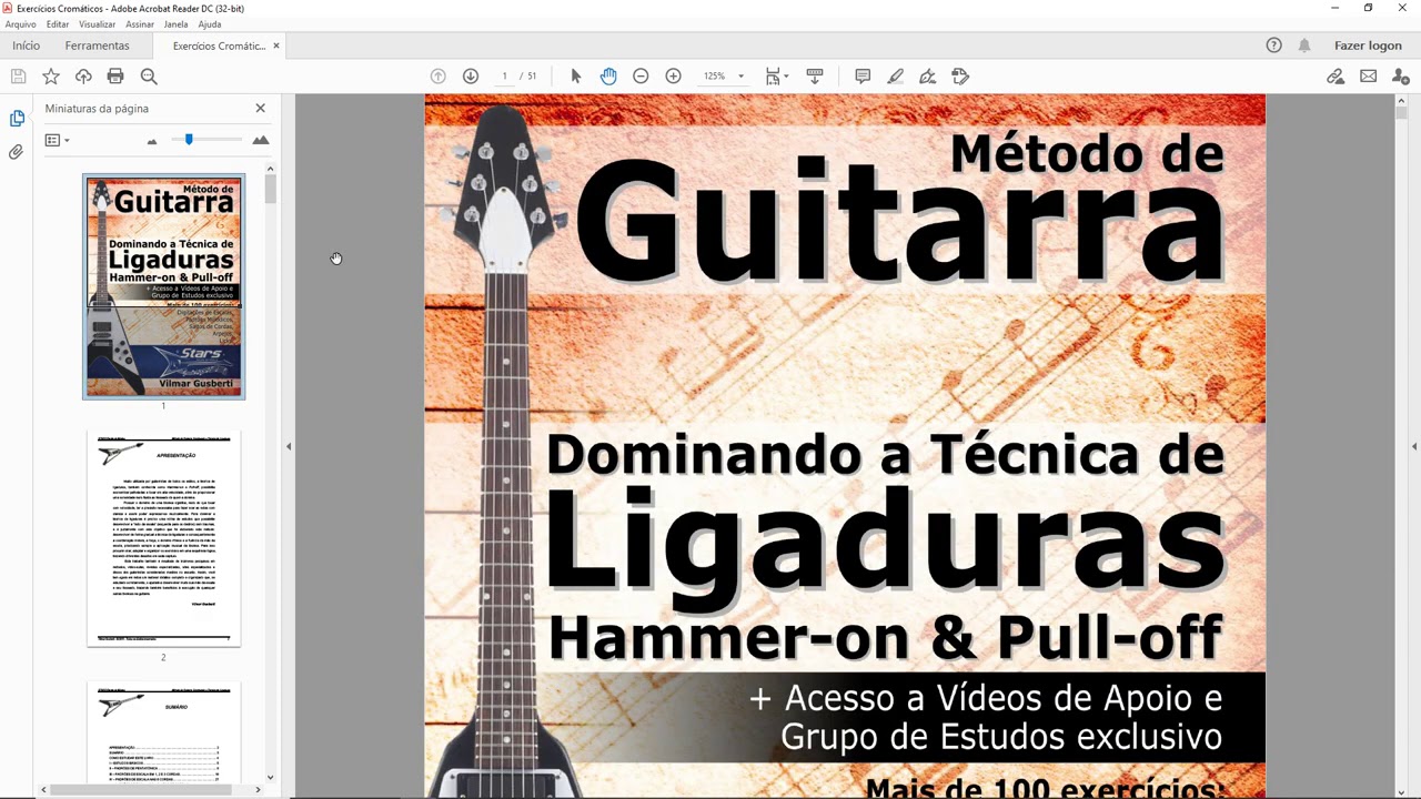 M&eacute;todo de Guitarra - Dominando a T&eacute;cnica de Ligaduras