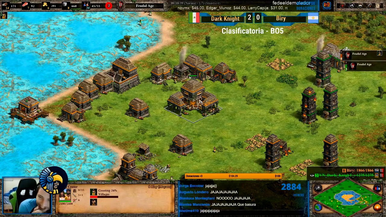 Biry vs Dark Knight Advanced to Castle Age (Biry перешёл в эпоху замков)