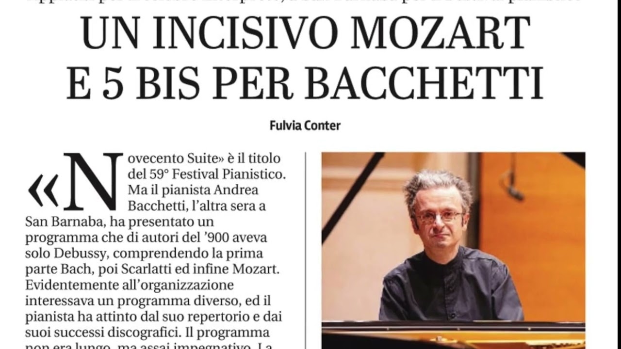 Andrea Bacchetti at 59  festival pianistico internazionale di Brescia e  Bergamo