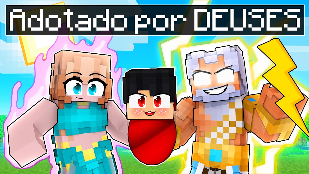 Fui ADOTADO por uma FAMÍLIA DE DEUSES no Minecraft