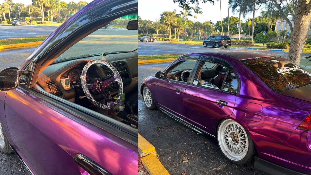 My 2004 7th Gen Honda Civic Gets a Quick Release Steering Wheel ? Not What I Expected 😬..