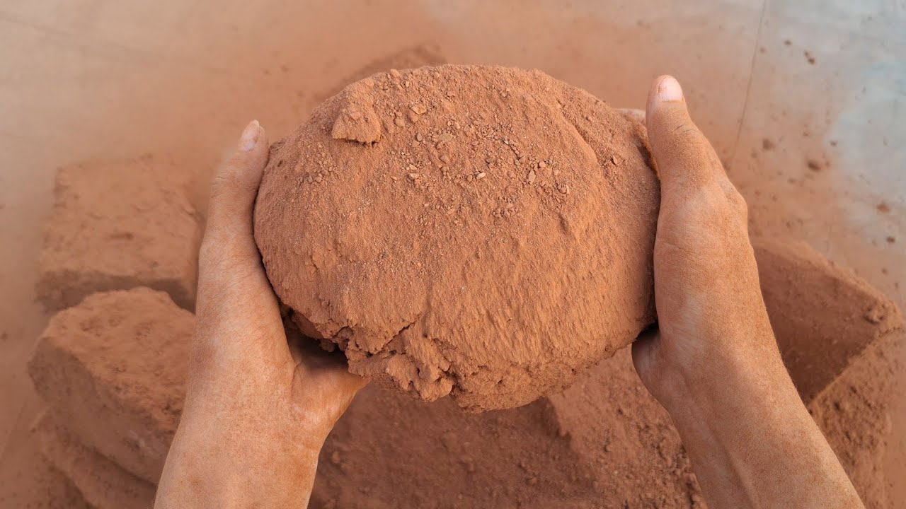 ASMR:Red dirt floor crumbling edits satisfying