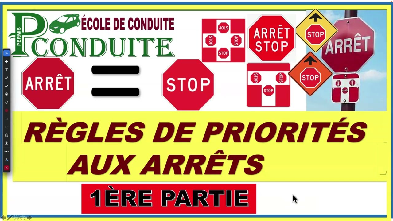 1ERE PARTIE :Comment connaitre les regles de priorites et reconnaître les différents types d’arrêts