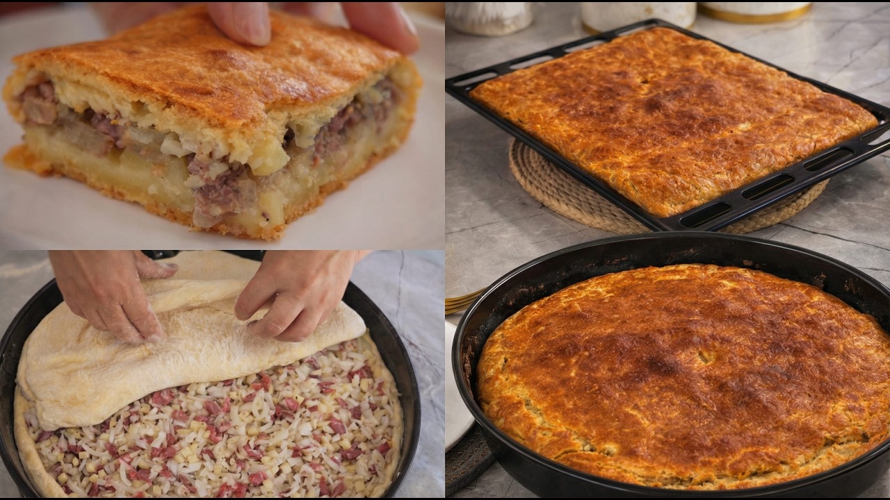 СОЧНЫЙ МЯСНОЙ ПИРОГ, ТАЮЩИЙ ВО РТУ — ВКУС, КОТОРЫЙ ЗАХОЧЕТСЯ ГОТОВИТЬ СНОВА И СНОВА!