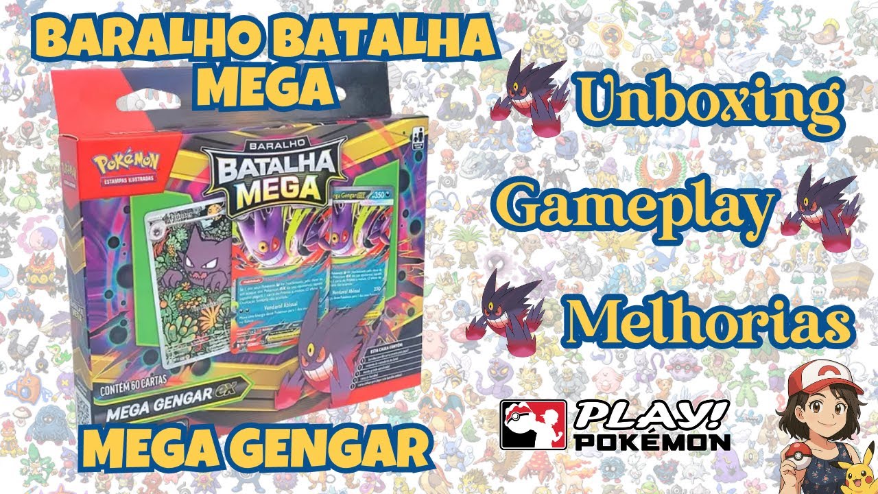 Review Baralho Batalha Mega - MEGA GENGAR EX! Unboxing, Gameplays e Melhorias para seu deck!
