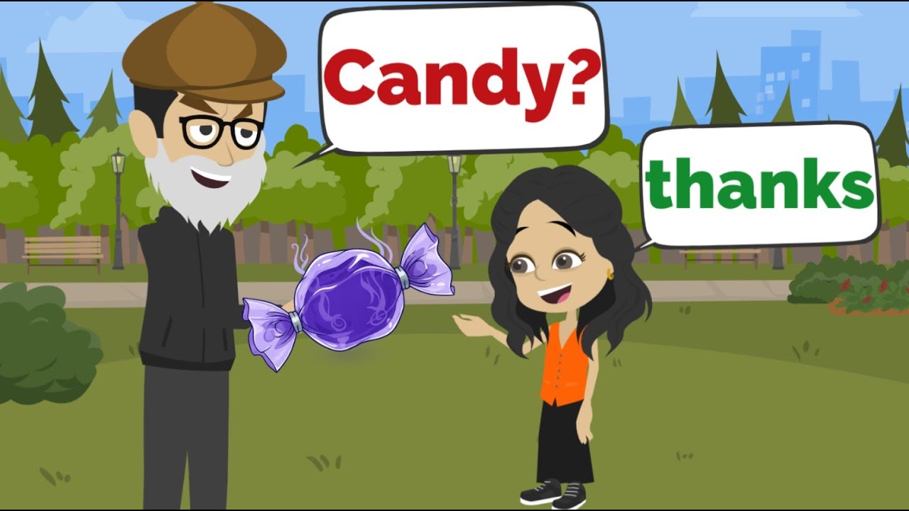 Nora takes a candy from a stranger... NO!!