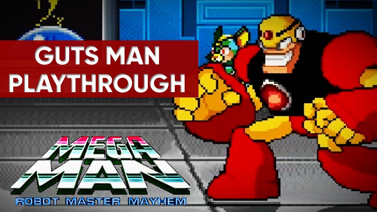 Mega Man: Robot Master Mayhem (PC) - Guts Man Gameplay Playthrough