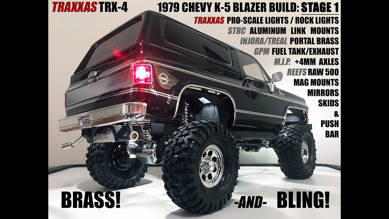 TRAXXAS TRX-4 1979 K5 BLAZER BUILD - STAGE 1: PRO-SCALE LIGHTS, SERVO, BRASS, ALUM, SKIDS, MAG MNTS
