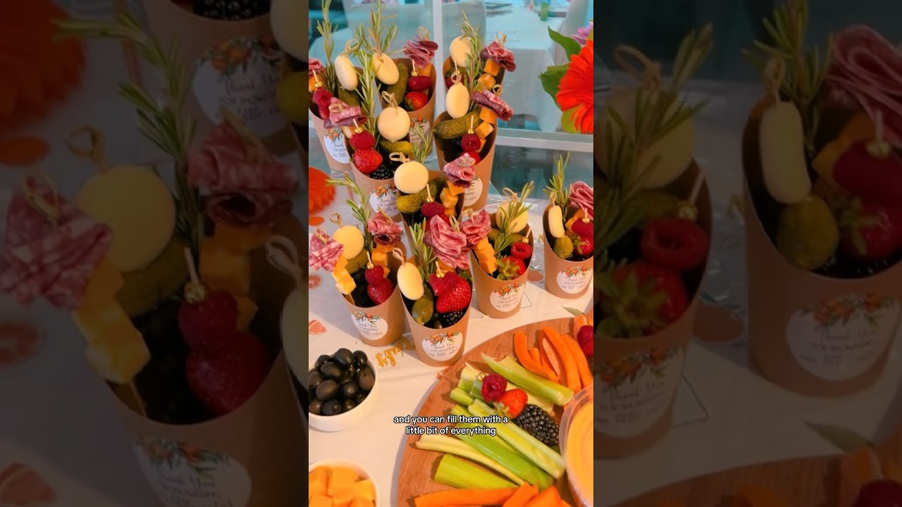 Charcuterie Cups for a Baby Shower | Charcuterie Cups | Baby Shower Ideas | The Hostess Mom