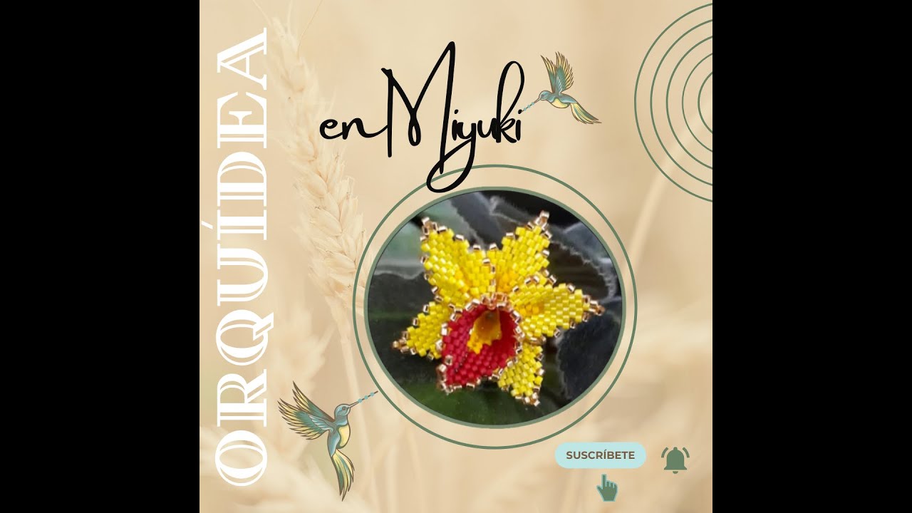 👧 MINI ORQUÍDEA 3D en MIYUKI Delica 🌺 - IMPOSIBLE NO APRENDER !!! 🤗 [Paso/Paso]