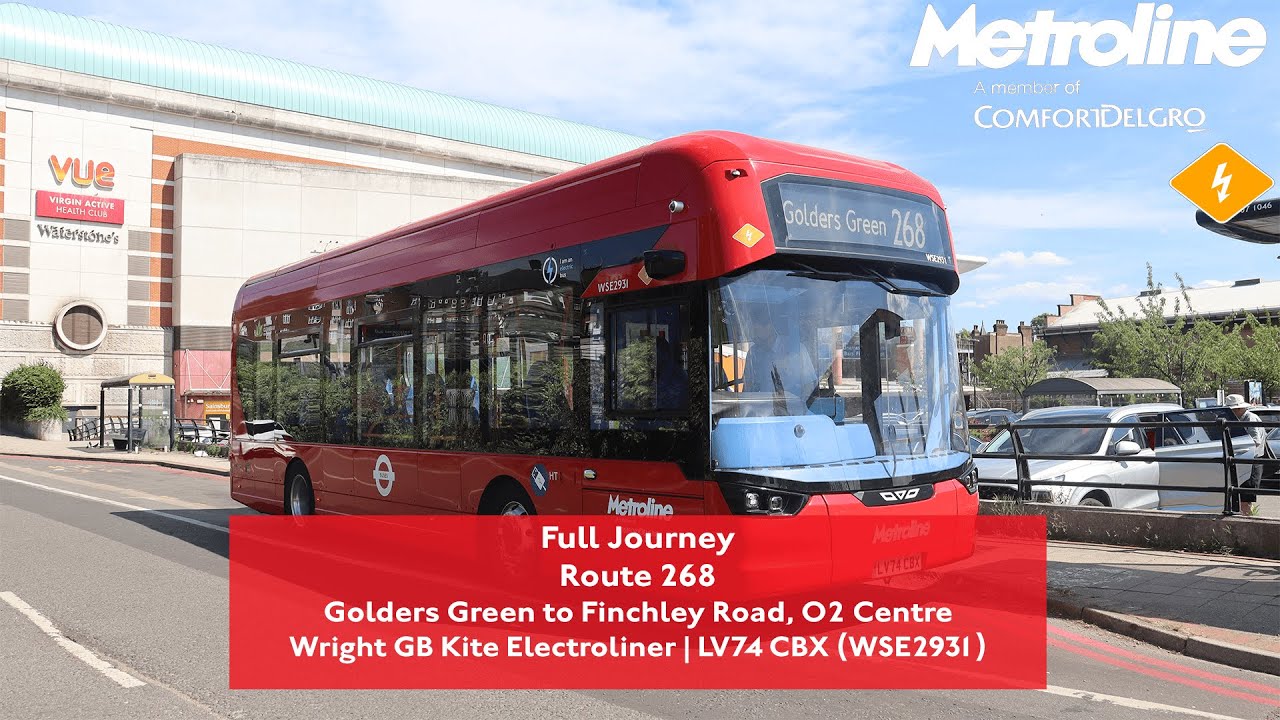 Full Journey | Route 268 to Finchley, O2 Centre | Wright GB Kite Electroliner | WSE2931 (LV74 CBX)
