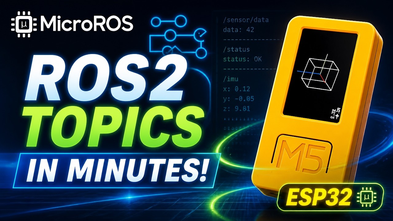 ROS2 Topics Using micro-ROS and StickC Plus2 ESP32 device in Minutes!