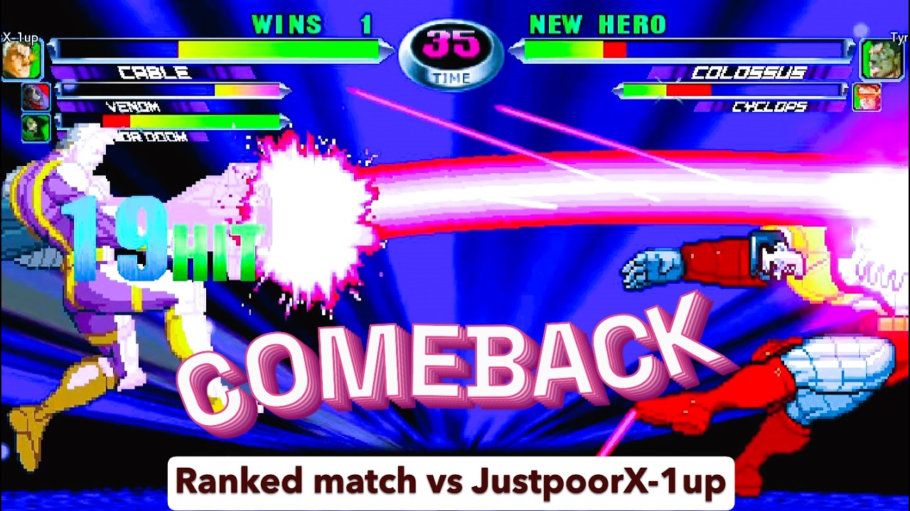 #MVC2 Colossus/Cyclops in Critical Condition destroy Cable/Doom shell.