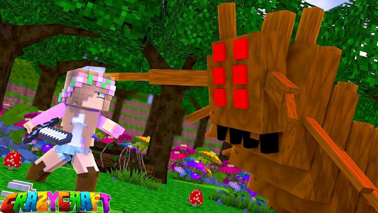 FIGHTING THE CATERKILLER! Crazy Craft | Minecraft Little Kelly Plays