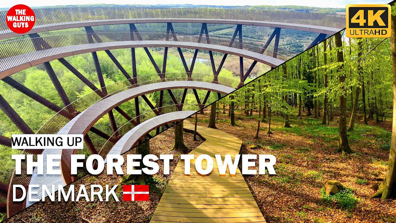 Walking up SKOVTÅRNET (THE FOREST TOWER), DENMARK - Spring 2020 (4k UHD - 60fps)