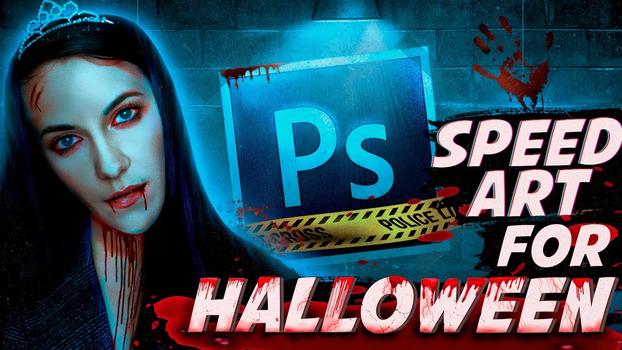 🎃Быстрое фото на Хэллоуин🎃Обработка в Photoshop👻#halloween #photoshop