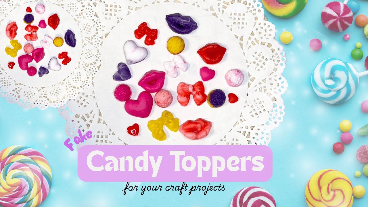 🍭 How to Make Fake Candy Toppers with Glue Sticks | Easy DIY Craft Tutorial #FakeCandy #diycrafts