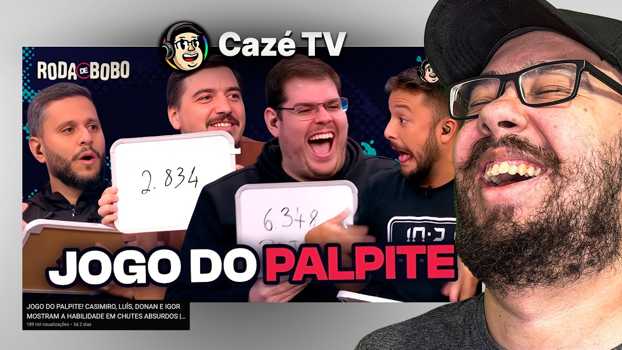 JOGO DO PALPITE! CASIMIRO, LUÍS, DONAN E IGOR MOSTRAM HABILIDADE EM CHUTES ABSURDOS - REACT CAZE TV