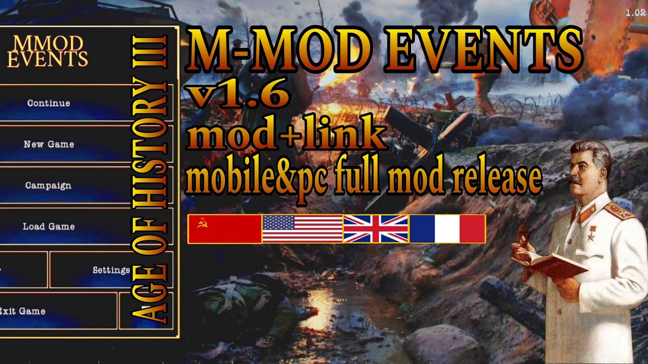 AGE OF HISTORY 3:M-MOD EVENTS MOD (MOBILE&PC FULL RELEASE) V1.6 PART-1