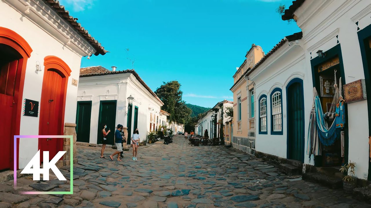 Walking in Historical Center of Paraty, Rio de Janeiro | 4K