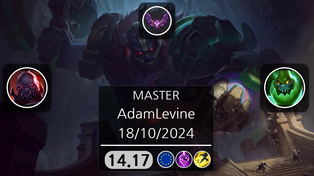 AdamLevine | Sion VS Zac | RANKED | 18/10/2024