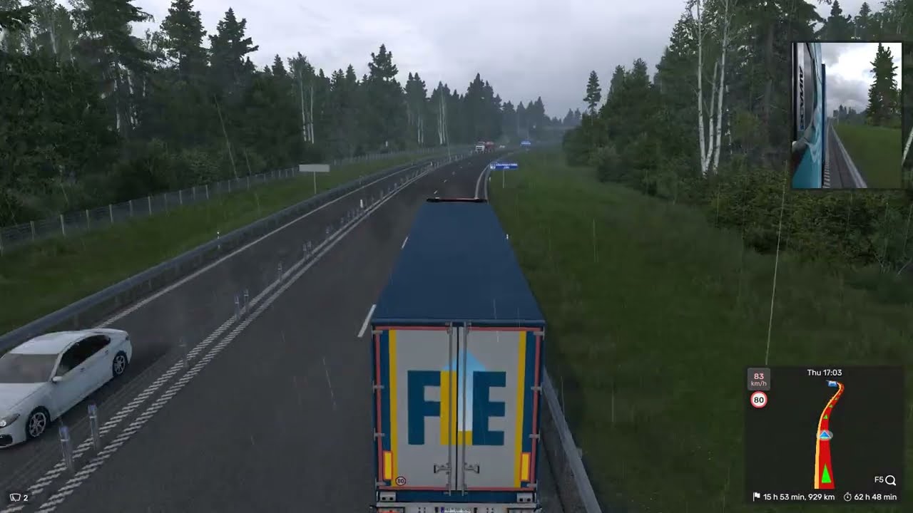 The long haul, 3179km. ETS2 Sweet Truck Haul job 284c. Medical Equipment from Stuttgart to Tromso, N