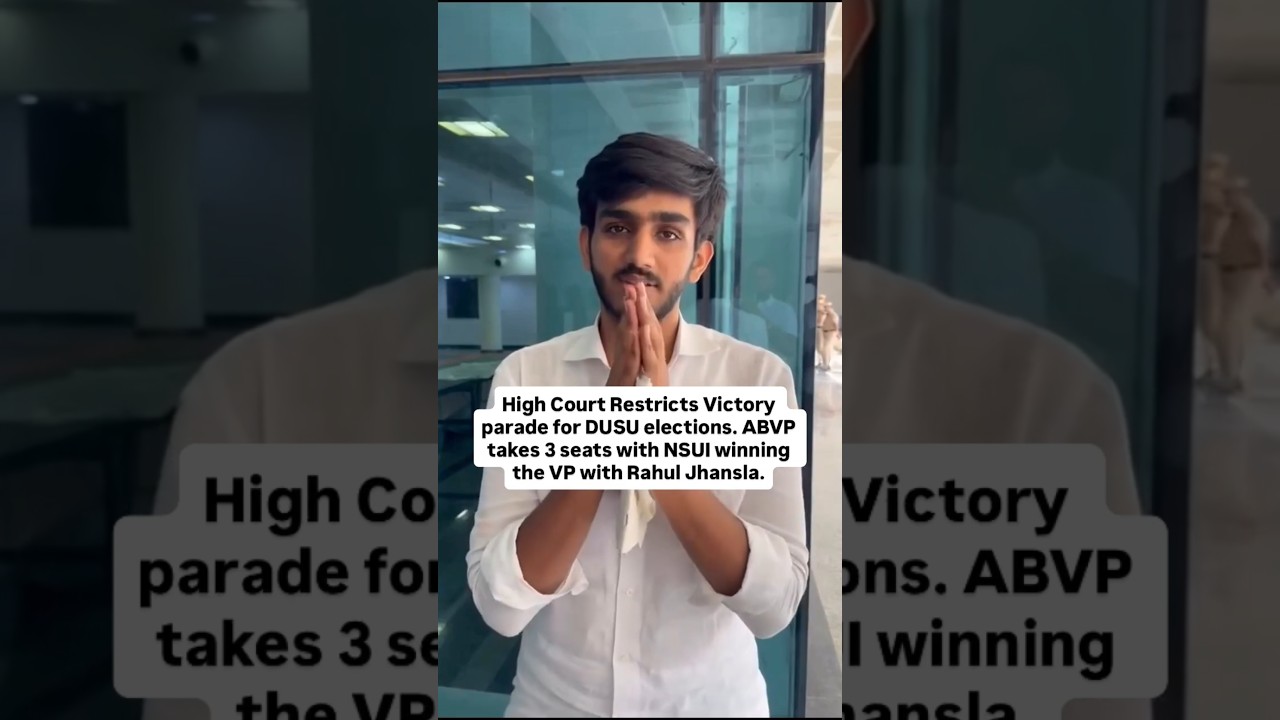 Aryan Maan DUSU President 2025 - A big Appeal related to Victory Parade #dusu #election #du