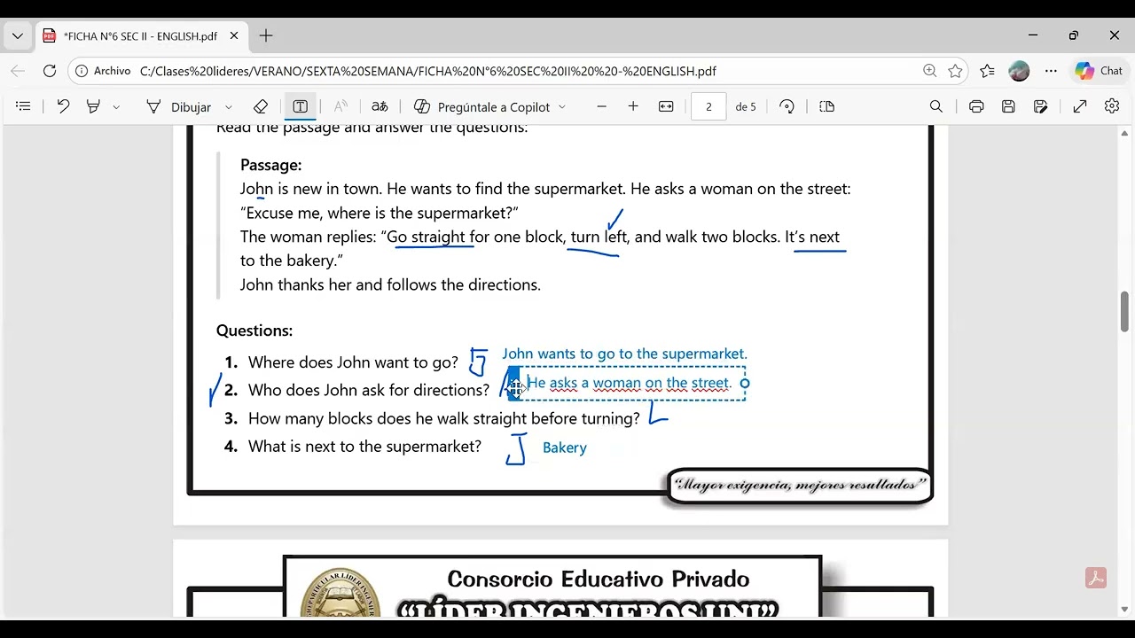 SEC II - ENGLISH CLASS