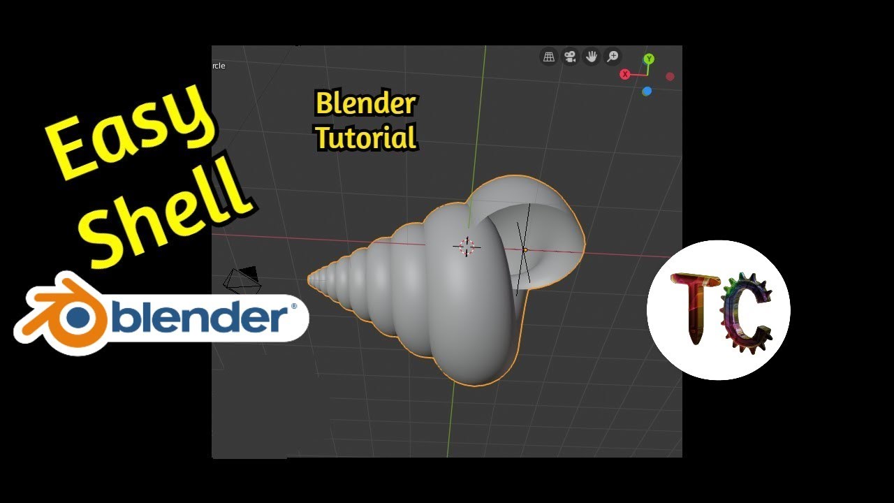 Создаём ракушку в блендере. Простая 3D спиральная ракушка. #3D