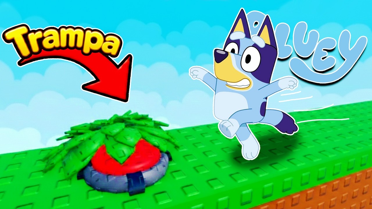 BLUEY en la CARRERA de TRAMPAS con sus AMIGOS | Las Aventuras de BLUEY en ROBLOX!