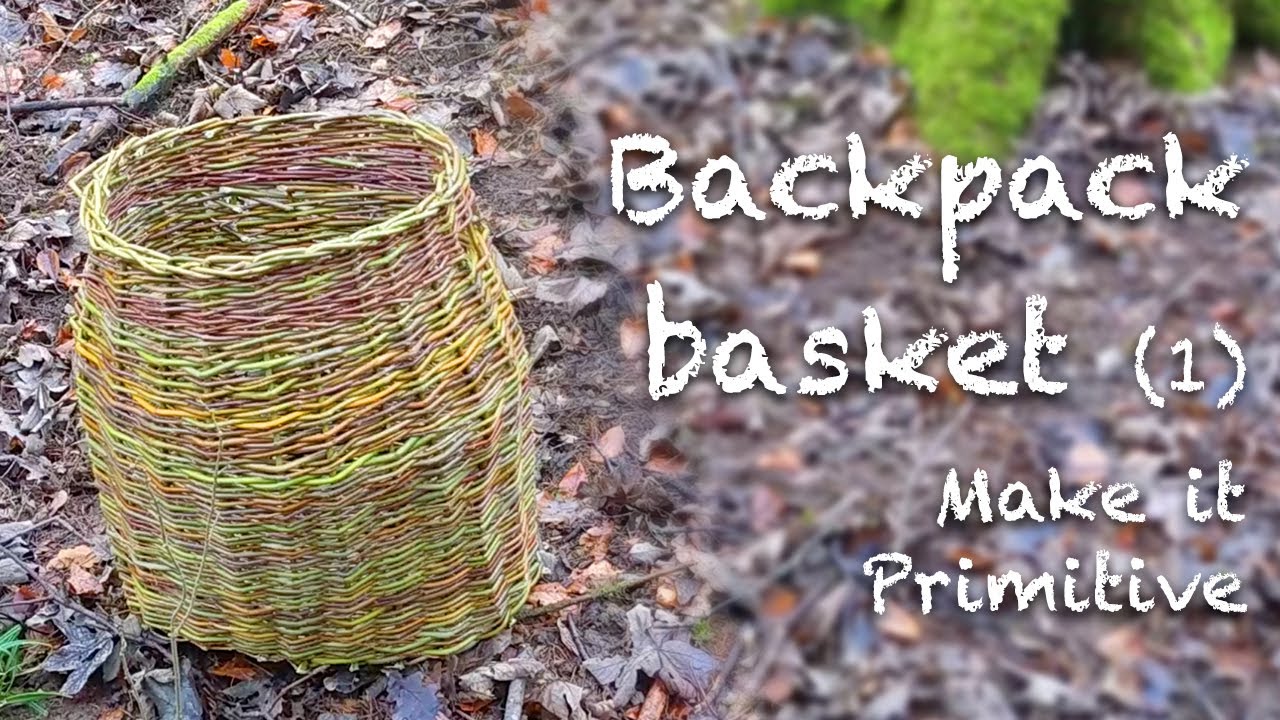 Weaving a backpack basket (1)
