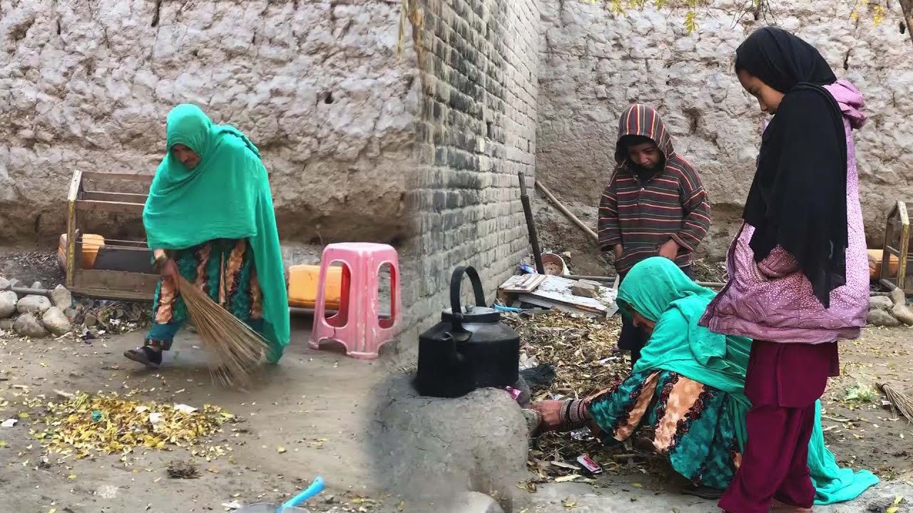 Rural life of poor people in Afghanistan | Grandma cooking for grandchildren | Daily routine