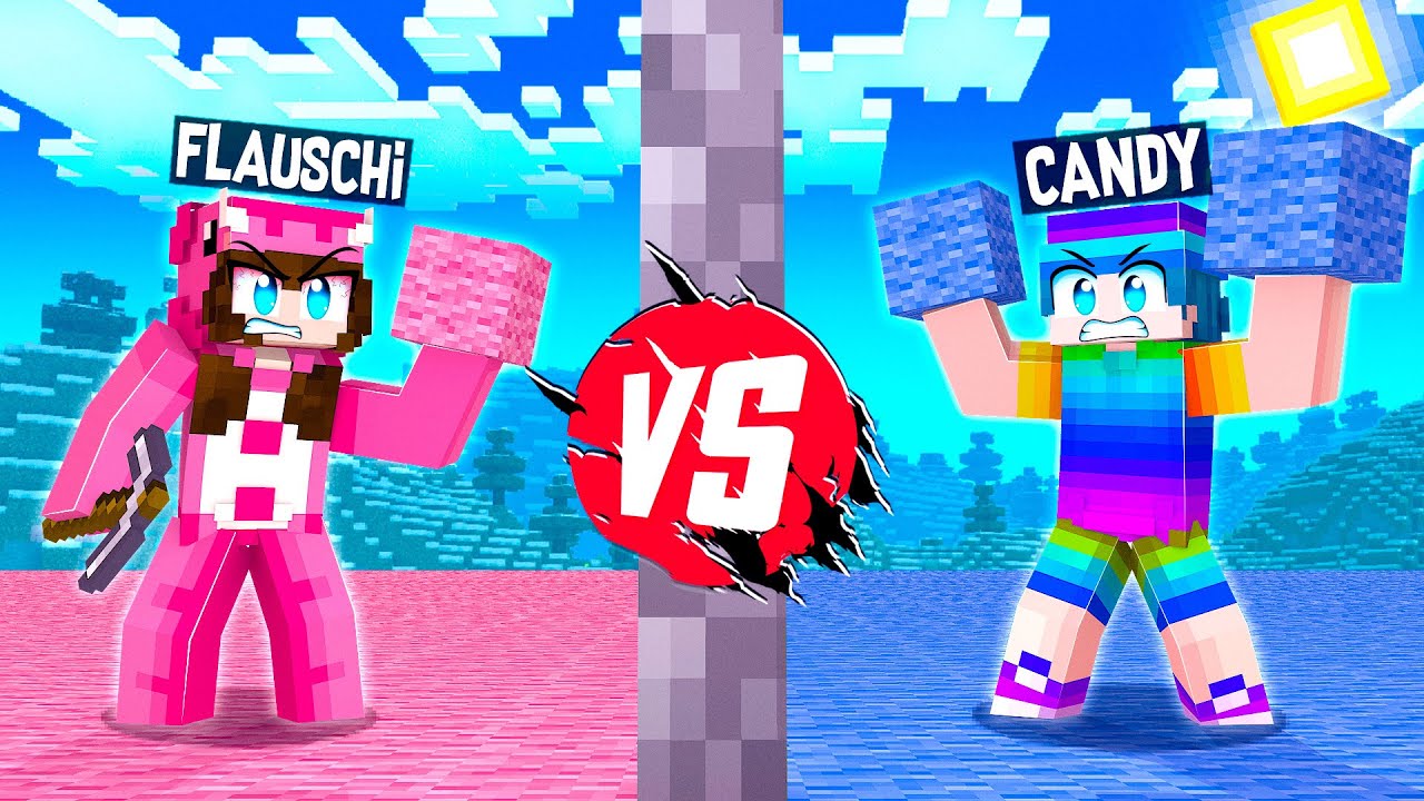 FARBEN BAUBATTLE vs Candy | Minecraft