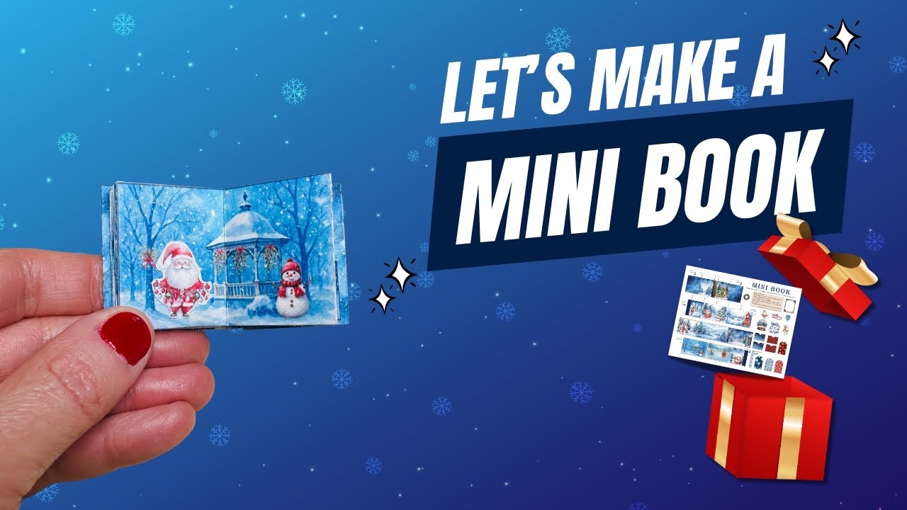 Blue Christmas Mini Book Tutorial & Gift