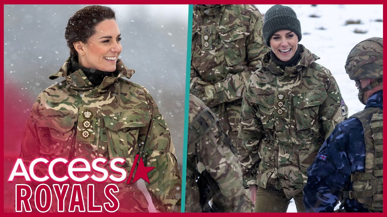 Kate Middleton Rocks Camo To Visits Irish Guards For Her 1st Visit As Colonel
